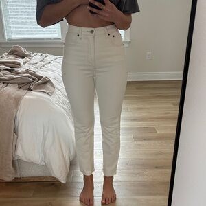 Abercrombie & Fitch Women's High Rise Cream Jeans 26R